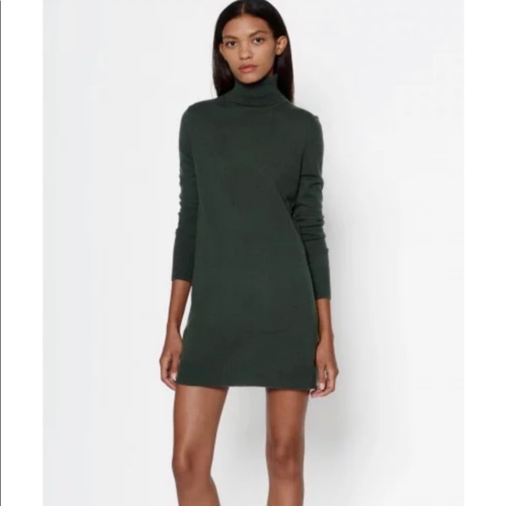 Equipment Oscar Cashmere Mini Dress - olive green Sz M